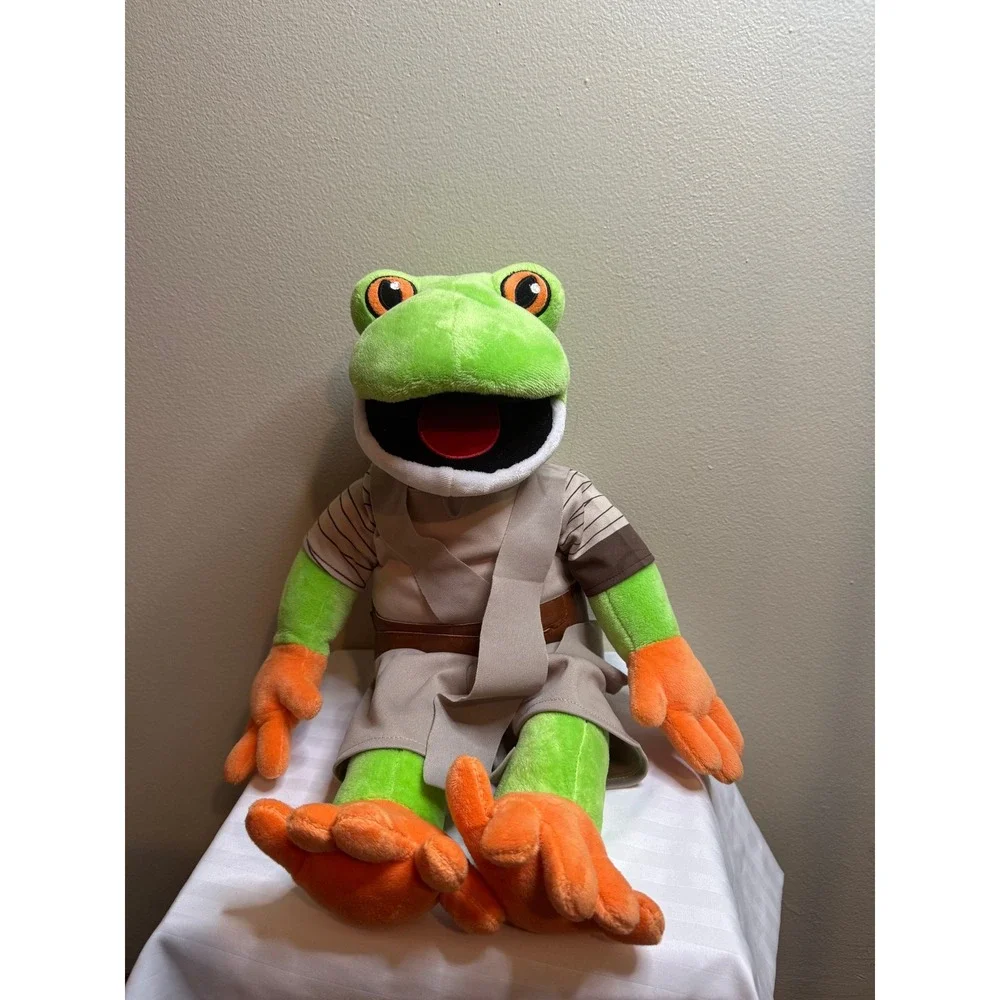 Build-A-Bear Star Wars Jedi Frog Plush Green Orange 18 inch Stuffed Animal Toy